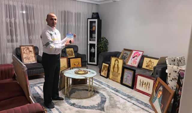 İnegöl’de Güvenlik Kulübesinden Sanat Galerisine: 1000 Tablo, 288 Şiirli kitap