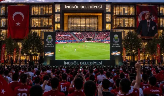 İnegöl'de dev ekran heyecanına YKS engeli