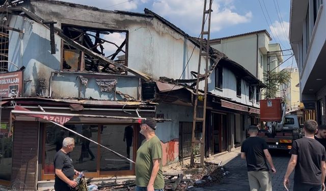 Bursa'da küle dönen 6 işletme havadan görüntülendi
