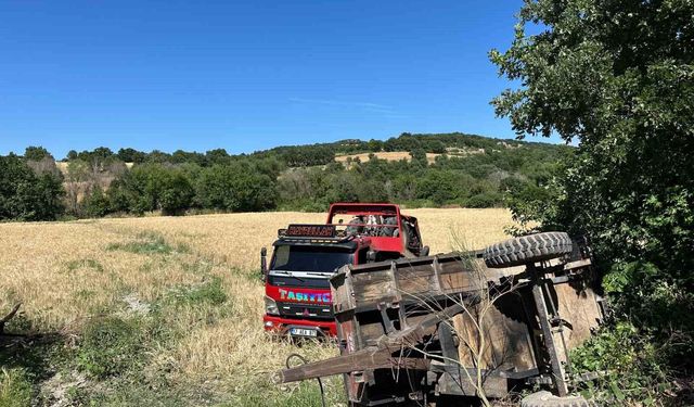 Çanakkale'de devrilen traktörün sürücüsü hayatını kaybetti