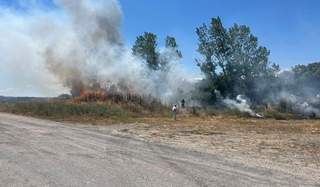 Otluk alanda çıkan yangın büyümeden söndürüldü