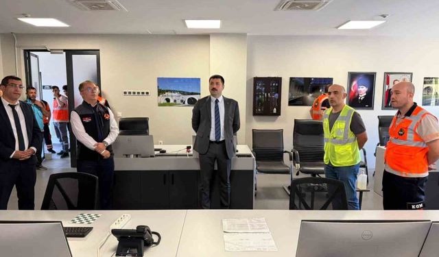 Troya Tüneli'nde trafik kazası tatbikatı