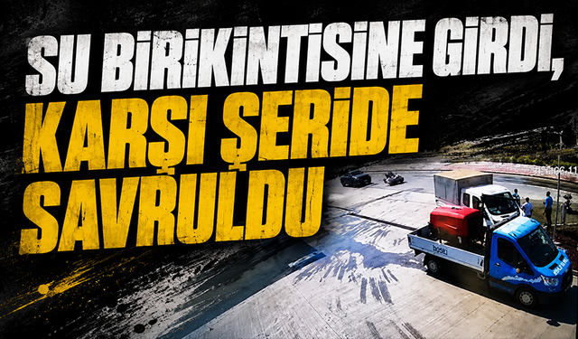 Bursa Gürsu'da su birikintisine giren motosiklet sürücüsü ölümden döndü