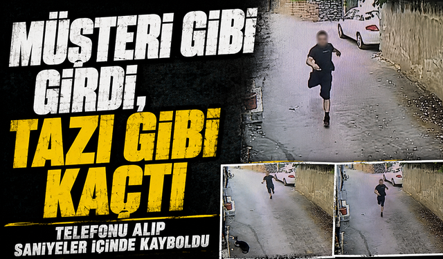 Bursa Yıldırım'da telefonu çaldı, tazı gibi koştu: O anlar kamerada