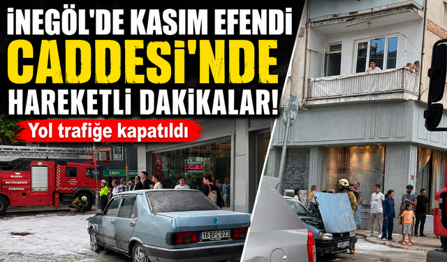 Bursa İnegöl'de seyir halindeki otomobilde yangın!