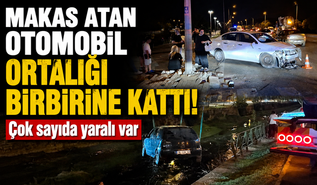 Bursa'da makas atan otomobille birlikte iki araç dereye uçtu: 6 yaralı