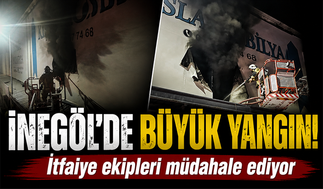 Bursa İnegöl'de büyük yangın! İtfaiye ekipleri müdahale ediyor