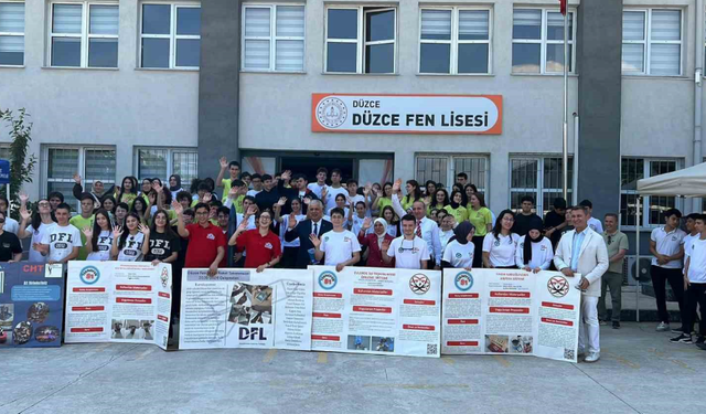Düzce’de öğrencilerin bilim ve sanat projeleri görücüye çıktı
