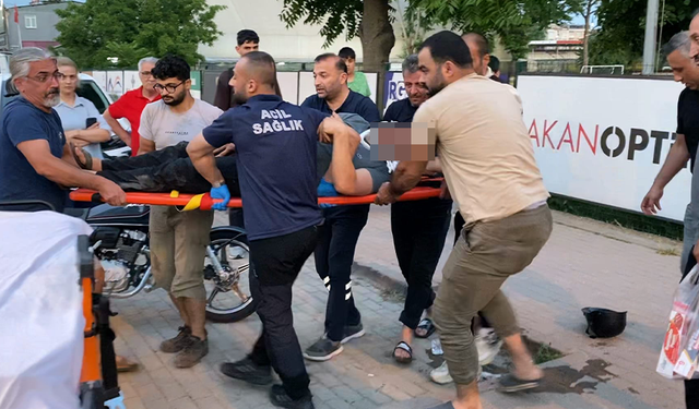 Bursa İnegöl'de otomobil ile motosiklet çarpıştı!