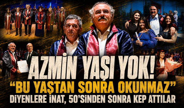 Yarım asrı devirdiler, cüppe giyip mezun oldular
