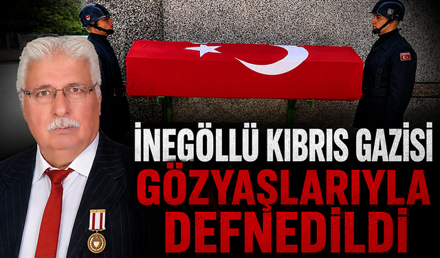 İnegöllü Kıbrıs gazisi gözyaşlarıyla defnedildi