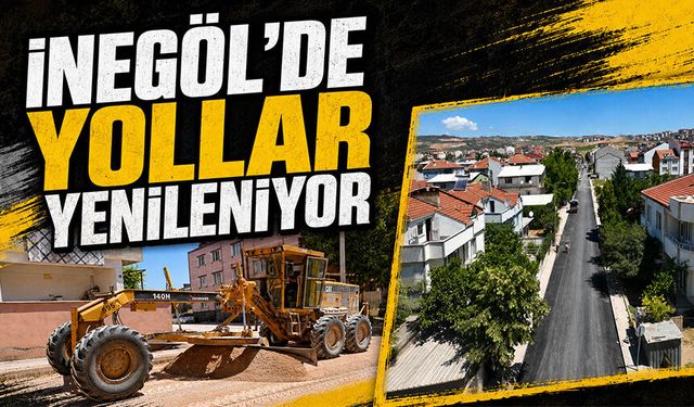 Bursa İnegöl'de yollar yenileniyor