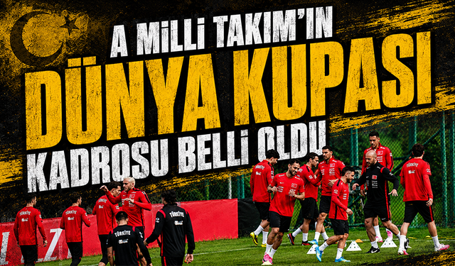 A Milli Takım'ın Dünya Kupası kadrosu belli oldu