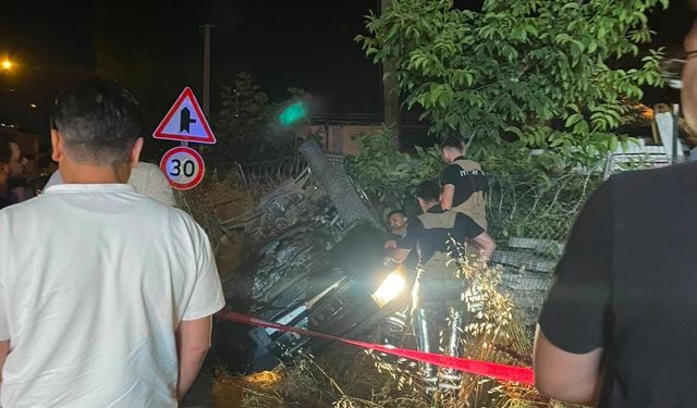 Bursa İnegöl'de araç takla attı! Yaralılar var