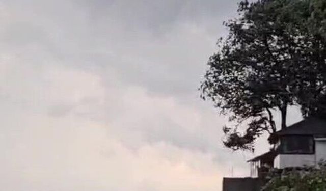Denizden yükselen hortum korku dolu anlar yaşattı
