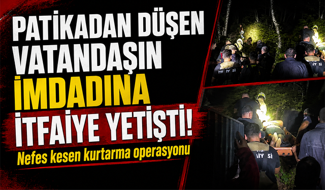 Bursa Kestel'de yamaca düşerek mahsur kalan kişi kurtarıldı