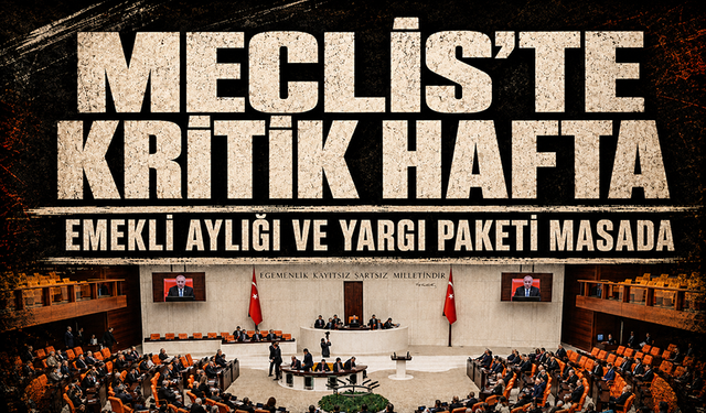 Meclis'te kritik hafta: Emekli aylığı ve yargı paketi masada