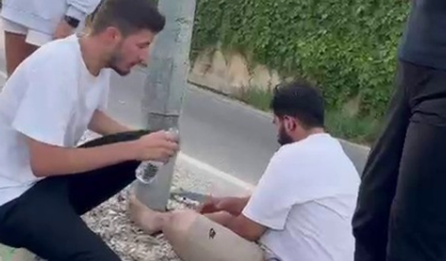 Bursa’da kontrolden çıkan motor yan yattı: 2 yaralı