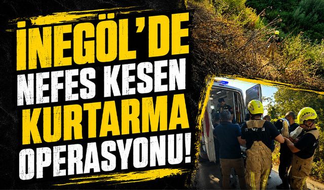 İnegöl'de nefes kesen kurtarma operasyonu!