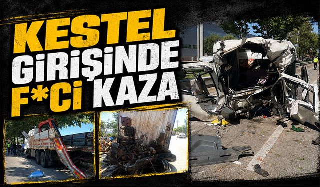 Bursa Kestel girişinde f*ci kaza