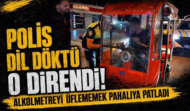 Bursa İnegöl'de Polis Dil Döktü, O Direndi!  Alkolmetreyi Üflememek Pahalıya Patladı