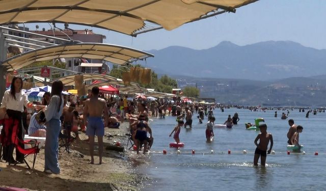 Bursa Kumla'da kavurucu sıcaklarda sahillere akın ettiler