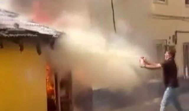 Bursa’da ev yangını: Vatandaşlar tüplerle alevlere müdahale etti