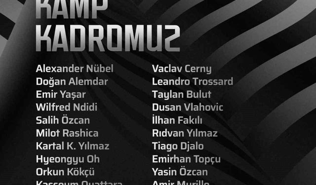 Beşiktaş'ın Corendon Alanyaspor maçı için kamp kadrosu belli oldu
