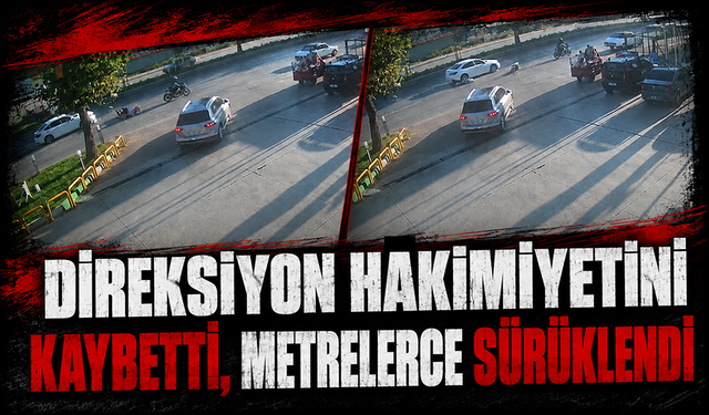 Bursa'da direksiyon hakimiyetini kaybeden motosiklet otomobile çarptı