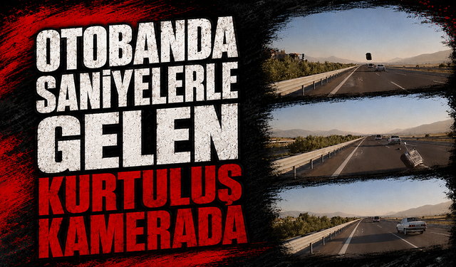 Bursa'da otobanda korku dolu anlar! Portbagaj önüne düştü