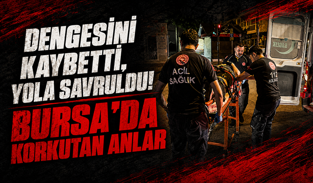 Bursa Osmangazi'de motosiklet devrildi: Kadın sürücü yaralandı