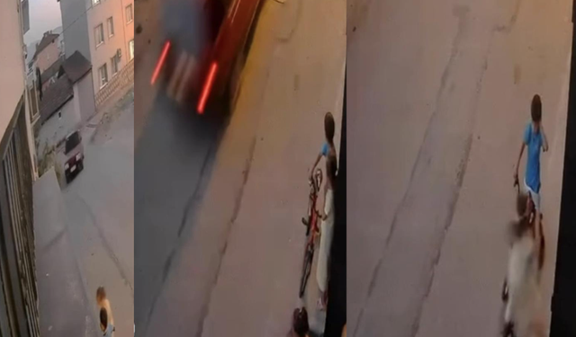 Bursa Osmangazi'de çocukların oynadığı sokağa drift atarak girdi, hızla uzaklaştı