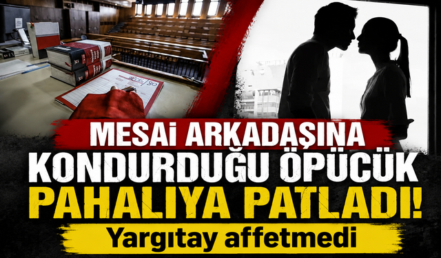 Mesai arkadaşına kondurduğu öpücük pahalıya mal oldu