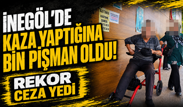 Bursa İnegöl'de kaza yaptığına bin pişman oldu!  Rekor ceza yedi