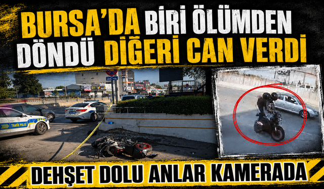 Bursa Osmangazi'de bir adımla hayata tutundu, motosikletli duvara çarparak can verdi