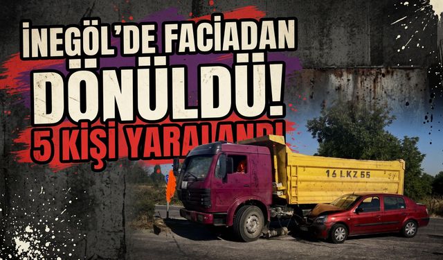 İnegöl'de faciadan dönüldü! 5 kişi yaralandı