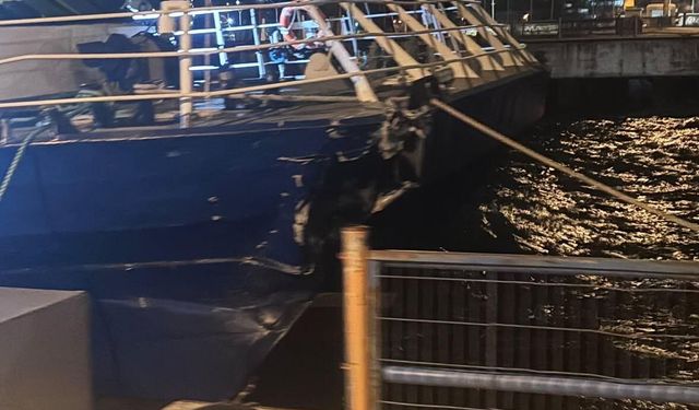 İDO deniz otobüsü Mudanya İskelesi’ne çarptı: Yolcuların panik anları kamerada