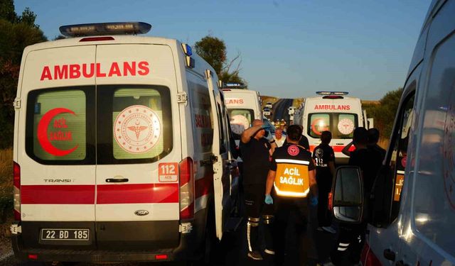 Edirne'de zincirleme kaza: 6 yaralı