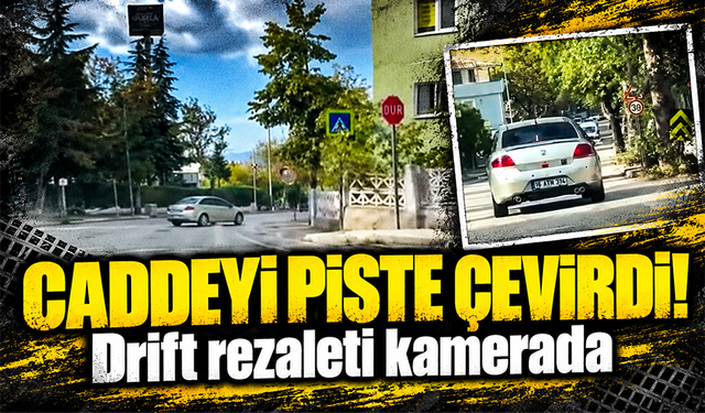 Bursa Yıldırım'da otomobille drift yapan sürücü kameraya yansıdı
