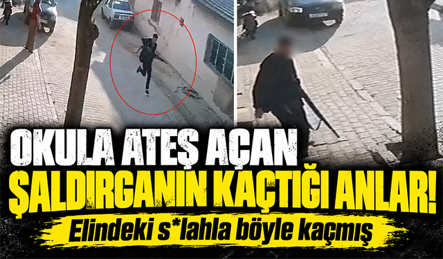 Manisa'da okula ateş açan saldırganın kaçtığı anlar ortaya çıktı