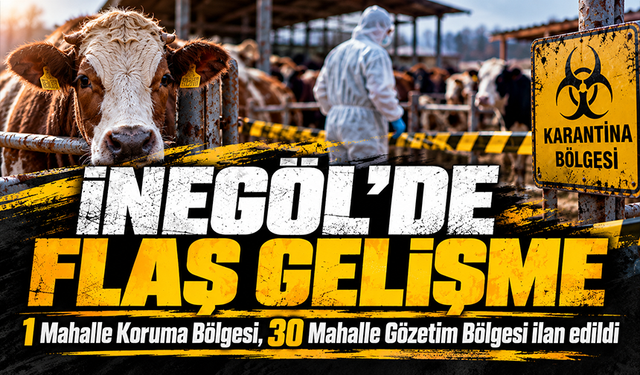 İnegöl'de flaş gelişme: 1 Mahalle Koruma Bölgesi, 30 Mahalle Gözetim Bölgesi ilan edildi