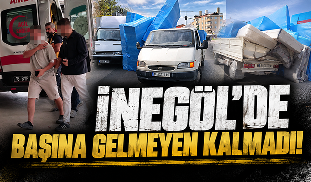 Bursa İnegöl'de başına gelmeyen kalmadı!