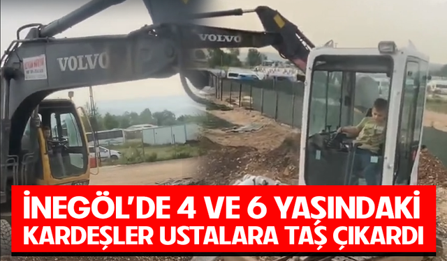 Bursa İnegöl’de 4 ve 6 yaşındaki kardeşler ustalara taş çıkardı!