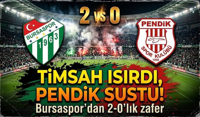 Timsah ısırdı, Pendik sustu! Bursaspor'dan 2-0'lık zafer