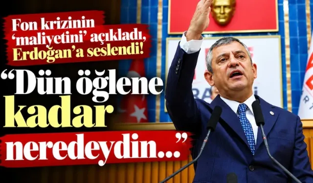 Özgür Özel, fon krizinin 'maliyetini' açıkladı, Erdoğan'a seslendi! ‘Dün öğlene kadar neredeydin…’