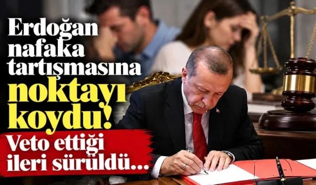 Erdoğan nafaka tartışmasına noktayı koydu!