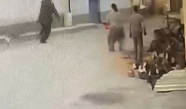 Bursa'da kadının testere ile yaşlı adamı korkuttuğu anlar kamerada!