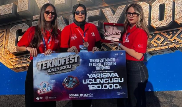 BAÜN'lü öğrencilerden TEKNOFEST’te sahne tasarımlarıyla 3.lük ödülü