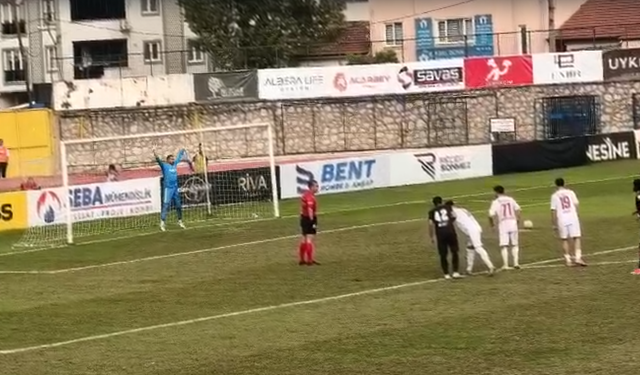 İnegölspor'lu kaleci devleşti Penaltıyı böyle kurtardı