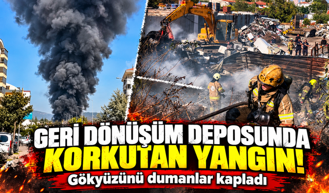 Bursa Yıldırım'da geri dönüşüm deposunda yangın!